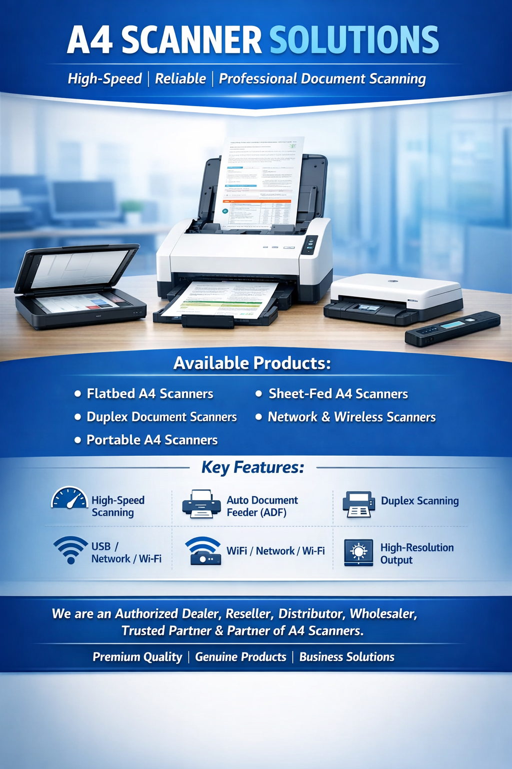 A4 Scanner Dealer India