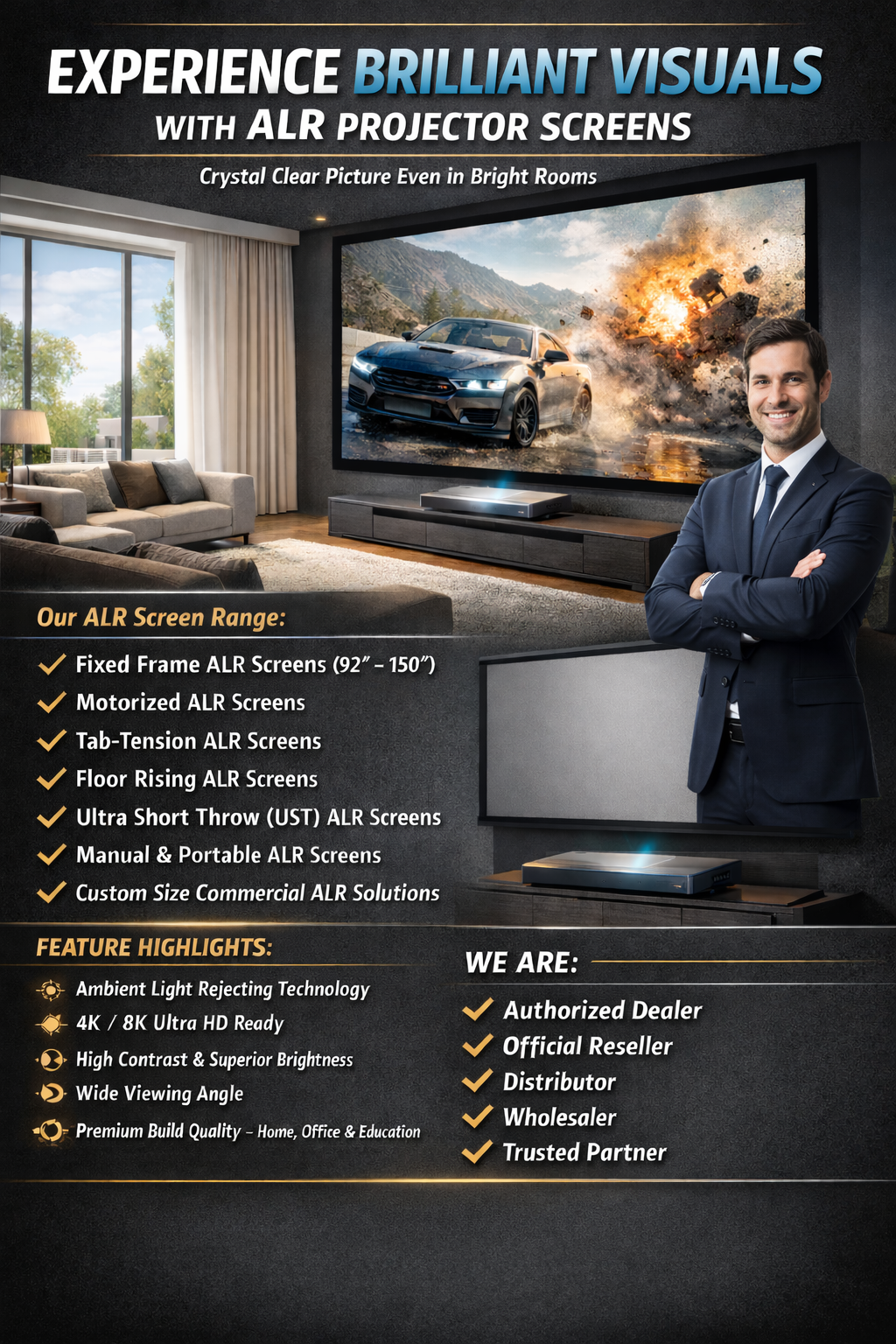 UST ALR Projector Screen India