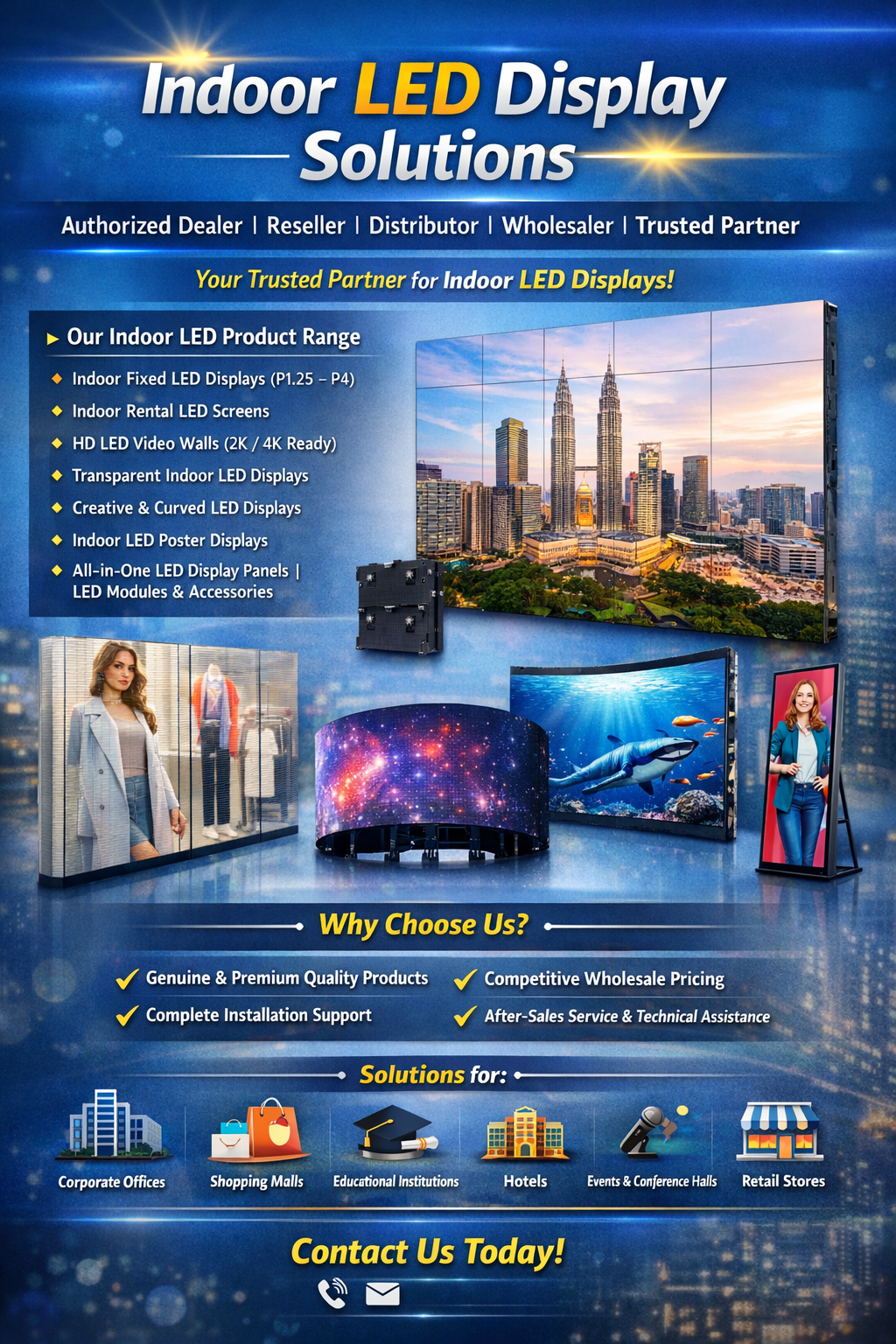 Fine Pixel Pitch Indoor LED Video Wall India