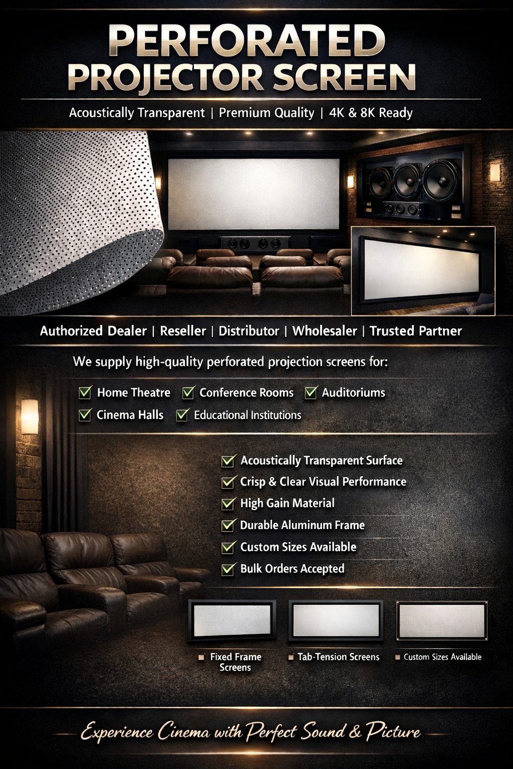 Perforated Projector Screen Dealer India