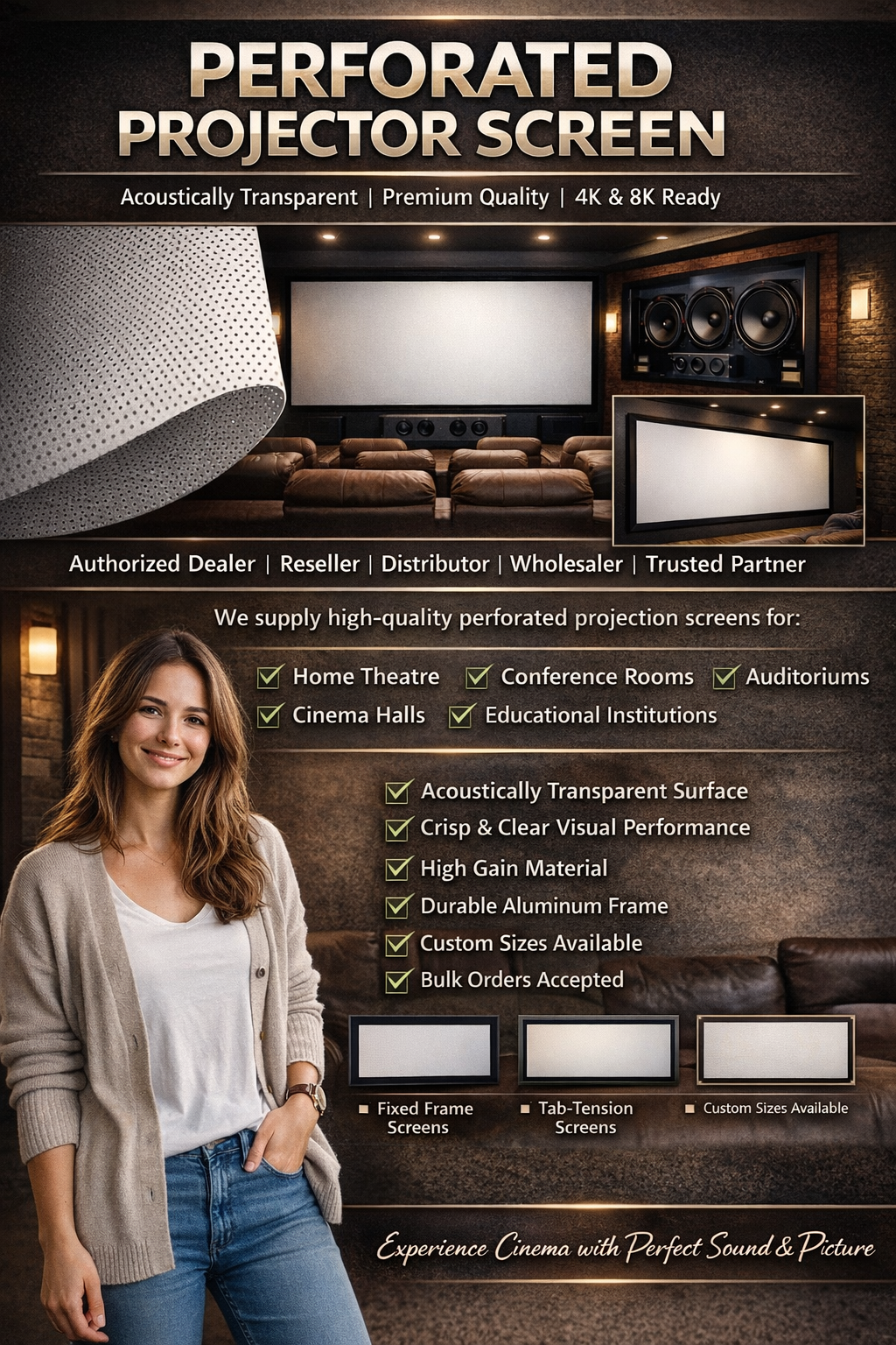 Micro Perforated Projector Screen India