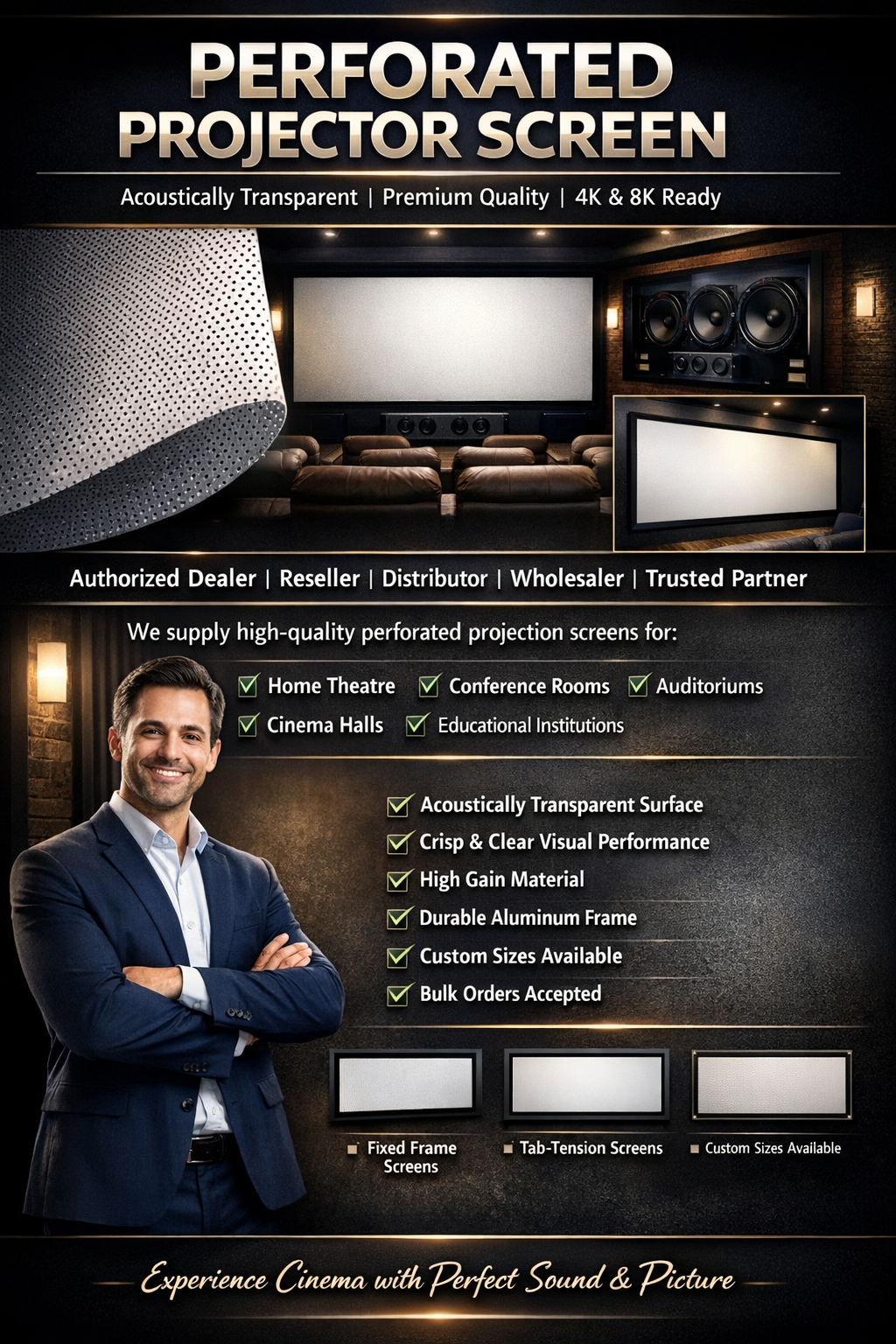 4K Perforated Projector Screen India