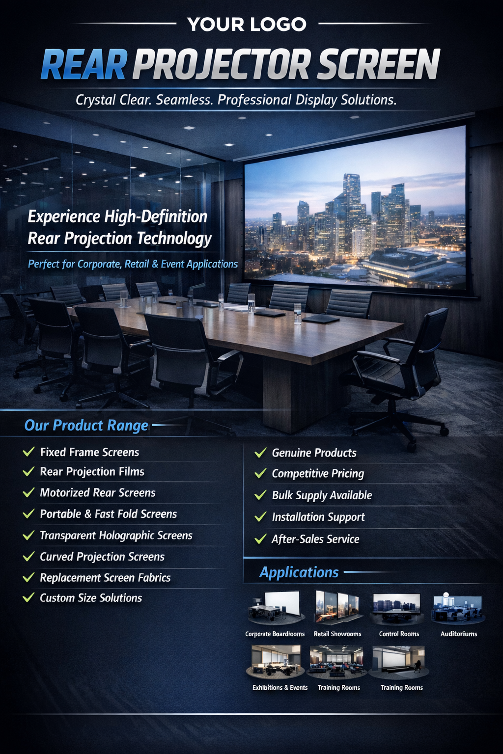 Rear Projector Screen Dealer India