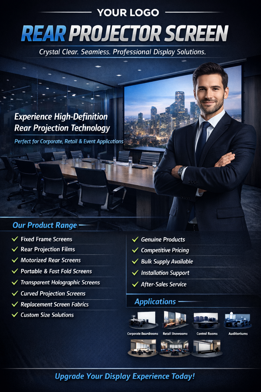 Fixed Frame Rear Projector Screen India