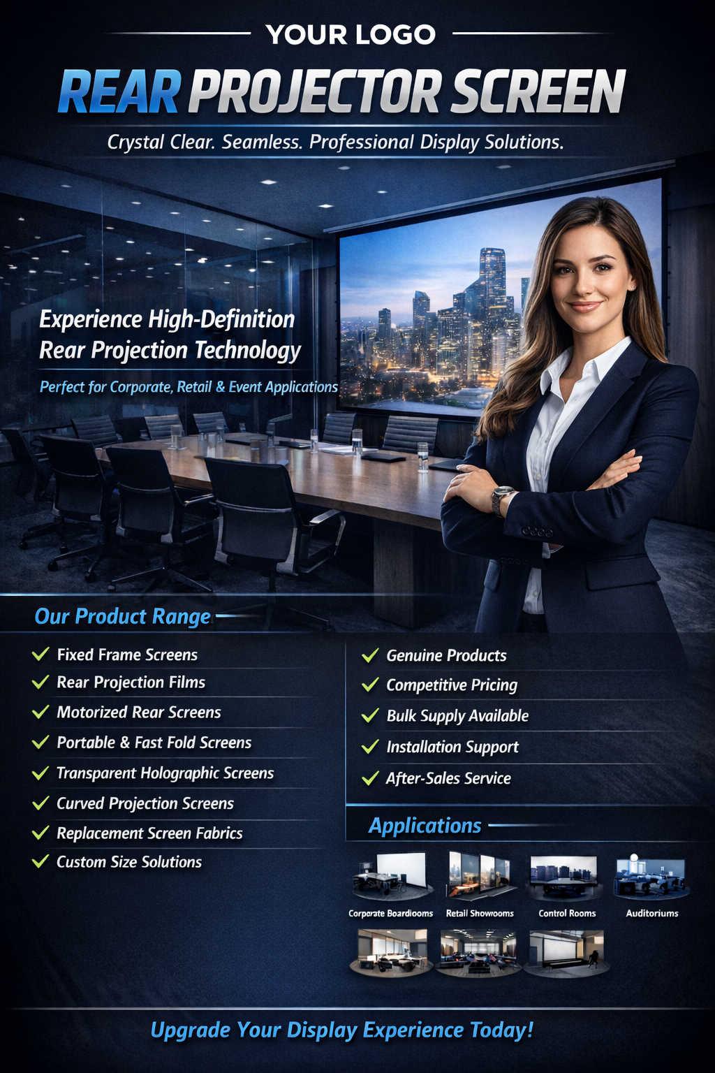 Motorized Rear Projector Screen India