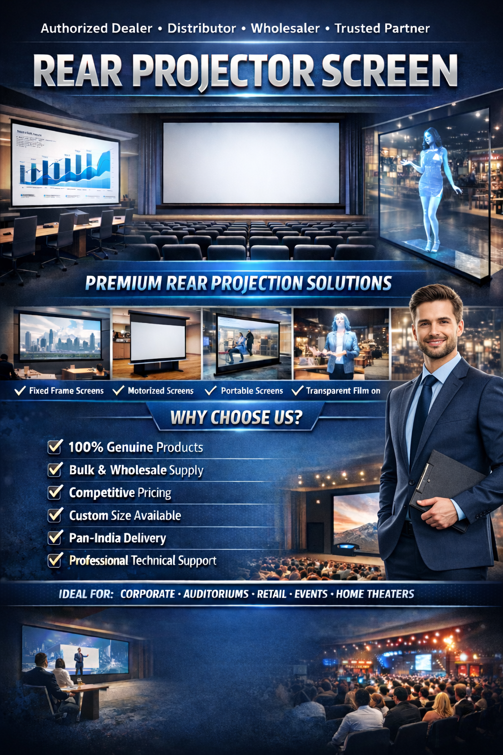 Holographic Rear Projector Screen India