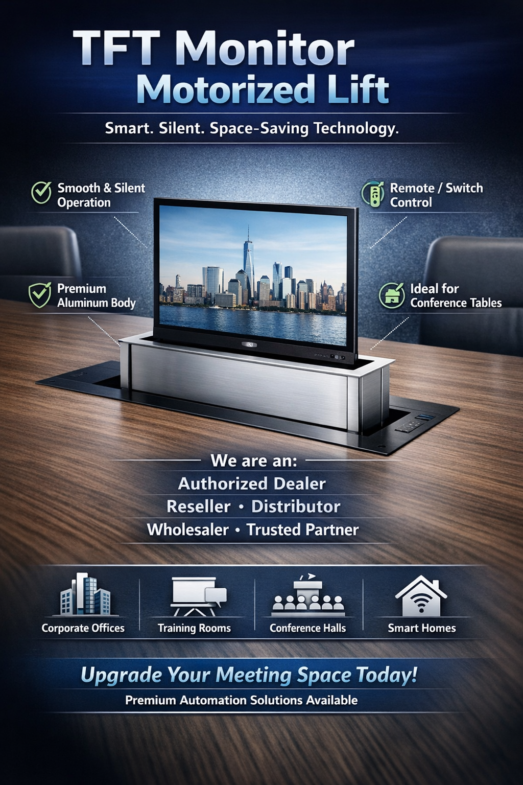 Motorized Retractable Monitor Lift India