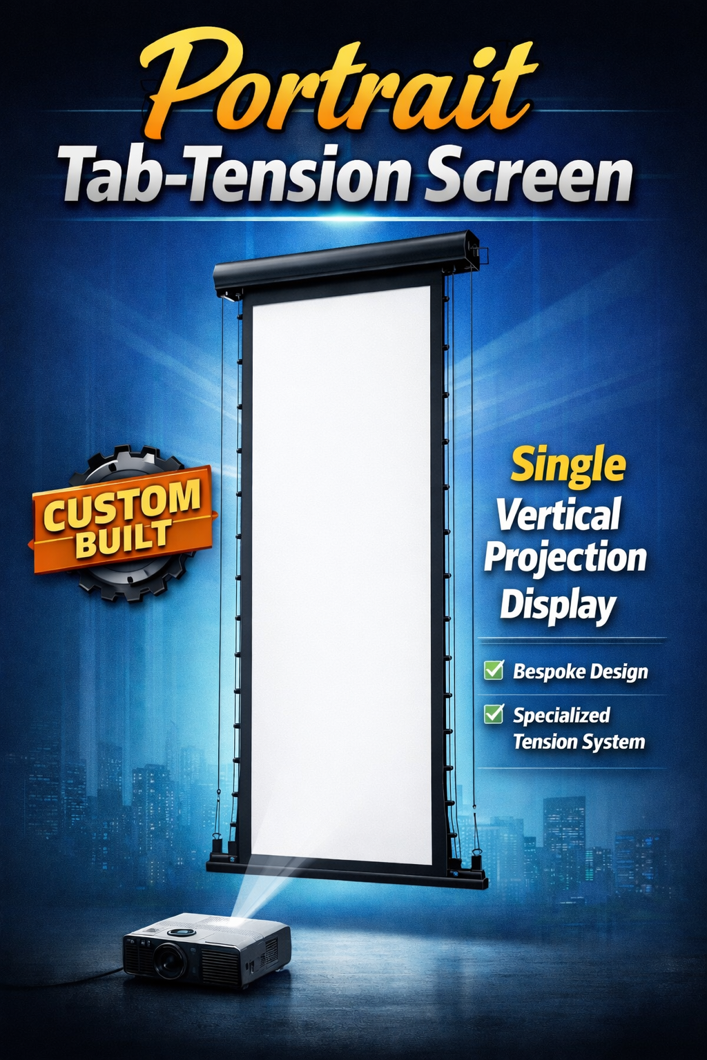 Fixed Frame Tab Tension Projector Screen India